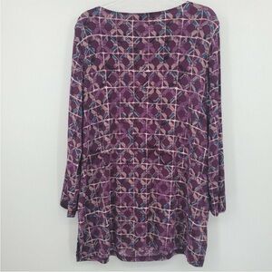 Chicos Travelers 3 Convertible Printed Top XL 16